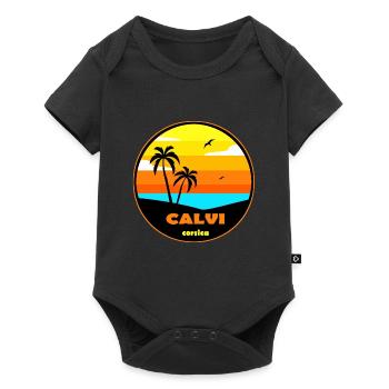 Calvi - Baby Premium short-sleeve bodysuit - black - Front