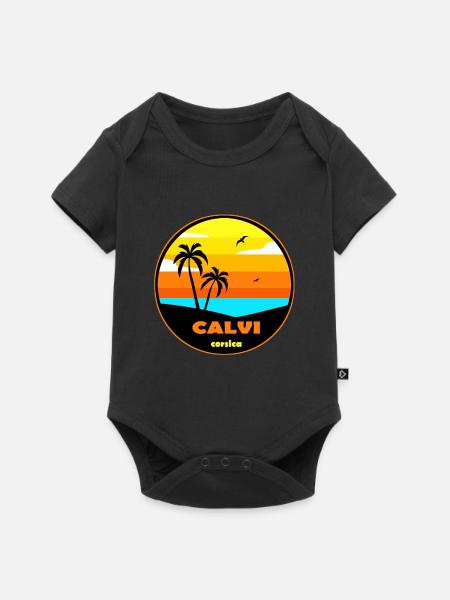Calvi - Body à manches courtes Premium Bébé - noir