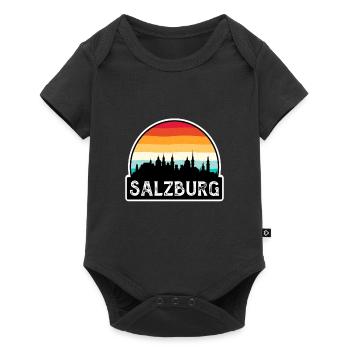 Salzbourg Autriche Flag Skyline Souvenir de voyage - Body à manches courtes Premium Bébé - noir - Devant