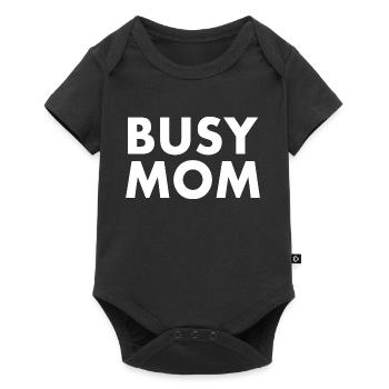 Busy mom - Baby Premium short-sleeve bodysuit - black - Front
