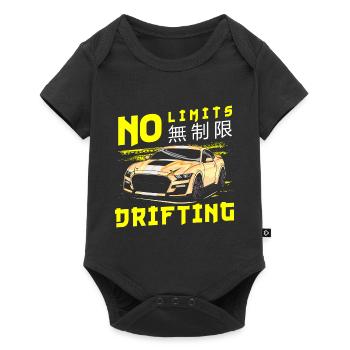 Drifting car transversely - Baby Premium short-sleeve bodysuit - black - Front