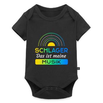 Schlager - Das ist meine Musik - Baby Premium Kurzarmbody - Schwarz - Vorne