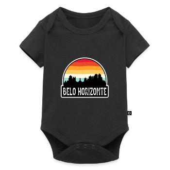 Belo Horizonte Brésil Flag Skyline Souvenir de voyage - Body à manches courtes Premium Bébé - noir - Devant