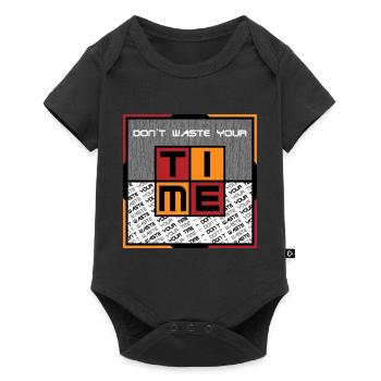Dont waste your time - Baby Premium short-sleeve bodysuit - black - Front