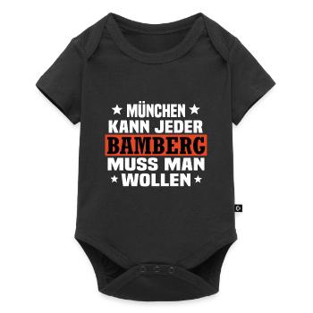 Bamberg - Baby Premium Kurzarmbody - Schwarz - Vorne