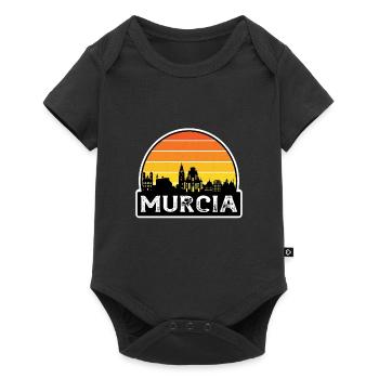 Murcie Espagne Flag Skyline Souvenir de voyage - Body à manches courtes Premium Bébé - noir - Devant