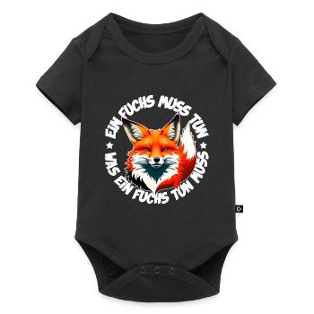 Ein Fuchs muss tun was ein Fuchs tun muss - Baby Premium Kurzarmbody - Schwarz - Vorne