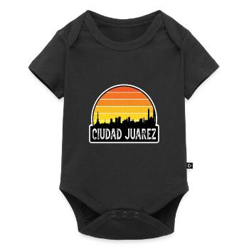Ciudad Juarez Mexique Flag Skyline Souvenir de voyage - Body à manches courtes Premium Bébé - noir - Devant
