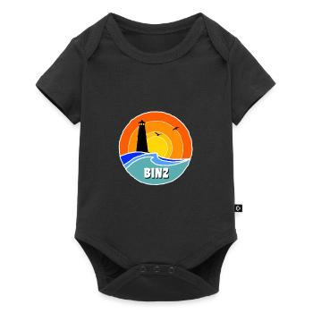 Ostsee Leuchtturm Binz - Baby Premium Kurzarmbody - Schwarz - Vorne