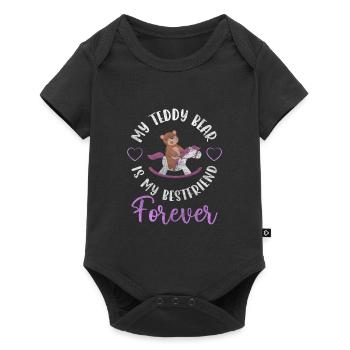 Teddy Kids Protector Cuddle - Baby Premium short-sleeve bodysuit - black - Front