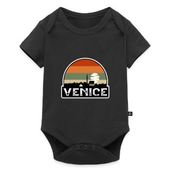 Venice Italy Flag Skyline Travel Souvenir - Baby Premium short-sleeve bodysuit - black - Front