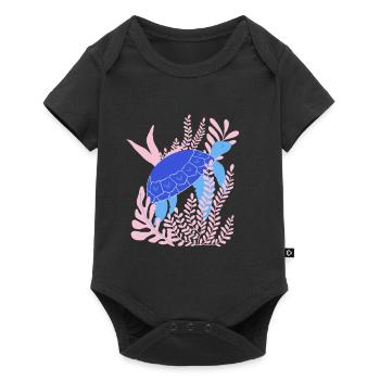 Underwater: turtle - Baby Premium short-sleeve bodysuit - black - Front