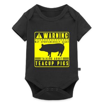 Teacup piggy piggy pet - Body à manches courtes Premium Bébé - noir - Devant