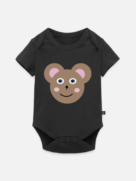 Bärig - Baby Premium Kurzarmbody - Schwarz