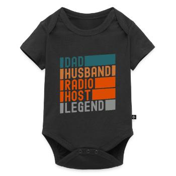 Podcast Podcaster Microphone Cassette - Baby Premium short-sleeve bodysuit - black - Front