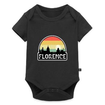 Florence Italie Flag Skyline Souvenir de voyage - Body à manches courtes Premium Bébé - noir - Devant