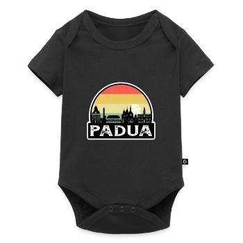 Padoue Italie Flag Skyline Souvenir de voyage - Body à manches courtes Premium Bébé - noir - Devant