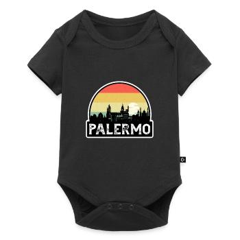 Palermo Italy Flag Skyline Travel Souvenir - Baby Premium short-sleeve bodysuit - black - Front
