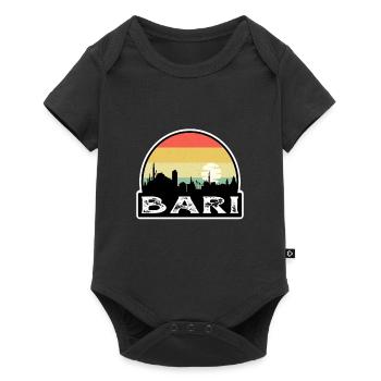 Bari Italien Flagge Skyline Reisesouvenir - Baby Premium Kurzarmbody - Schwarz - Vorne