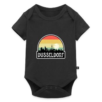 Düsseldorf Allemagne Flag Skyline Souvenir de voyage - Body à manches courtes Premium Bébé - noir - Devant