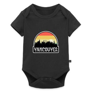 Souvenir de voyage de Vancouver Canada Flag Skyline - Body à manches courtes Premium Bébé - noir - Devant