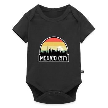 Mexico City Mexico Flag Skyline Souvenir de voyage - Body à manches courtes Premium Bébé - noir - Devant