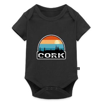 Cork Irlande Flag Skyline Souvenir de voyage - Body à manches courtes Premium Bébé - noir - Devant