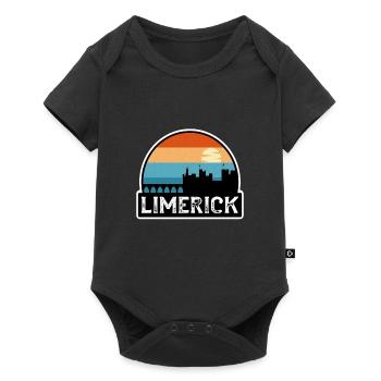 Limerick Ireland Flag Skyline Travel Souvenir - Baby Premium short-sleeve bodysuit - black - Front