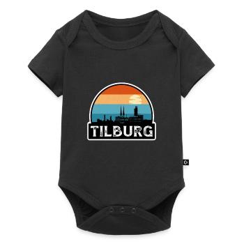 Tilburg Netherlands Flag Skyline Travel Souvenir - Baby Premium short-sleeve bodysuit - black - Front