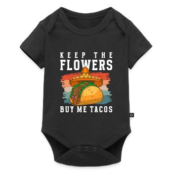 Taco Tortilla Nourriture préférée Foodie - Body à manches courtes Premium Bébé - noir - Devant