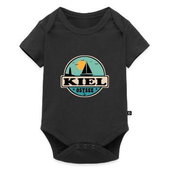 Kiel - Baby Premium Kurzarmbody - Schwarz - Vorne