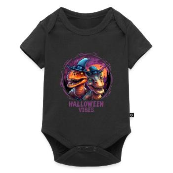 Halloween Vibes Dinosaur Velociraptor Dino - Baby Premium short-sleeve bodysuit - black - Front