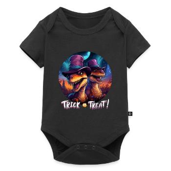 Halloween Dinosaur Velociraptor Trick or Treat - Body à manches courtes Premium Bébé - noir - Devant