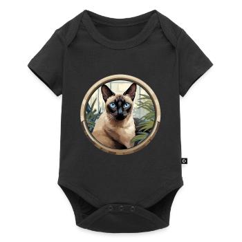 Siamese cat - Baby Premium short-sleeve bodysuit - black - Front