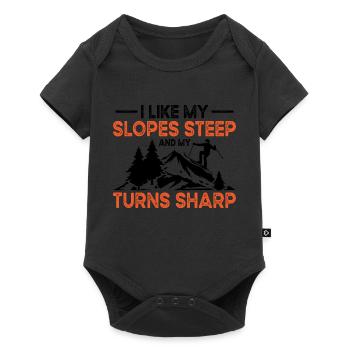 Pistes de ski Ski raide Skis d’hiver - Body à manches courtes Premium Bébé - noir - Devant