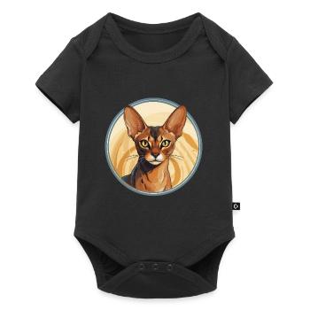 Chat abyssin - Body à manches courtes Premium Bébé - noir - Devant