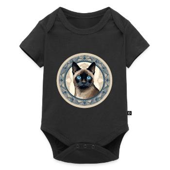 Siamese cat - Baby Premium short-sleeve bodysuit - black - Front