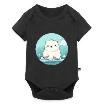 mignon petit ours polaire - Body à manches courtes Premium Bébé - noir - Devant