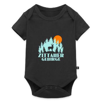 Zittauer Gebirge - Baby Premium Kurzarmbody - Schwarz - Vorne