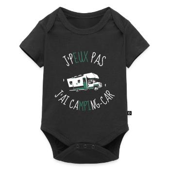 j'peux pas j'ai camping-car - Body à manches courtes Premium Bébé - noir - Devant