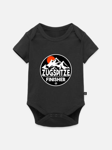 Zugspitze Finisher - Baby Premium Kurzarmbody - Schwarz
