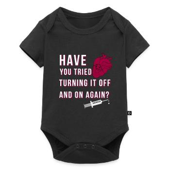 myocardial infarction open heart adenosine - Baby Premium short-sleeve bodysuit - black - Front