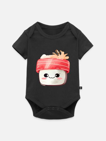 Sushi - Baby Premium Kurzarmbody - Schwarz