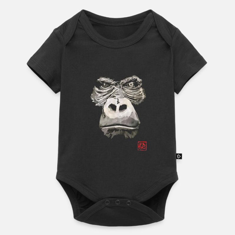 angry gorilla - Body à manches courtes Premium Bébé - noir