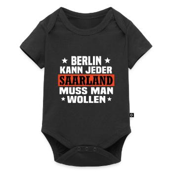Saarland - Baby Premium Kurzarmbody - Schwarz - Vorne