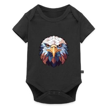 Eagle Colorful Watercolor Animal Pet Illustration - Baby Premium short-sleeve bodysuit - black - Front