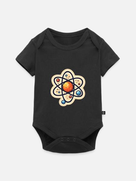 Atom Physik Nerd Atommodel - Baby Premium Kurzarmbody - Schwarz