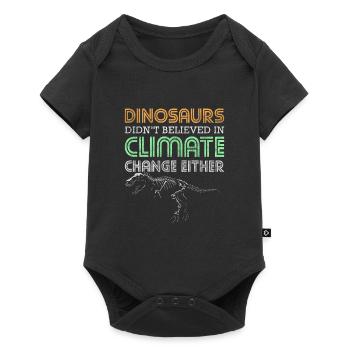 Dinosaur Fossil Stegosaurus Cretaceous - Baby Premium short-sleeve bodysuit - black - Front