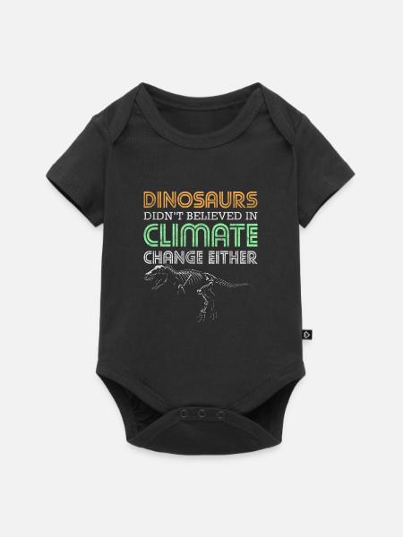 Dinosaurier Fossil Stegosaurus Kreidezeit - Baby Premium Kurzarmbody - Schwarz