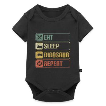 Dinosaure Triceratops Enfance - Body à manches courtes Premium Bébé - noir - Devant
